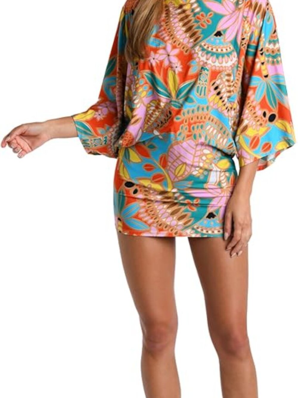 Trina Turk (NWT) Bright Floral Swim Coverup - Orange, Pink, Blue, Green, Brown
